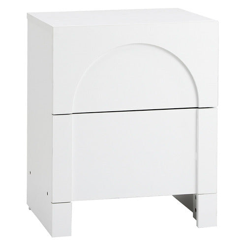 LIVING FUSION WHITE OTIS BEDSIDE TABLE