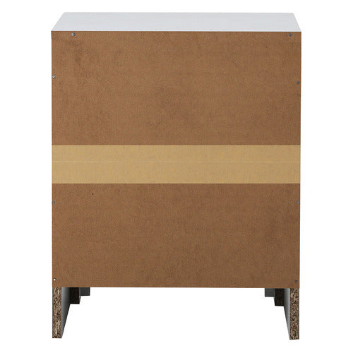 LIVING FUSION WHITE OTIS BEDSIDE TABLE