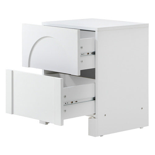 LIVING FUSION WHITE OTIS BEDSIDE TABLE