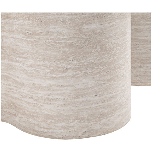 WILLOW TRAVERTINE-LOOK COFFEE TABLE