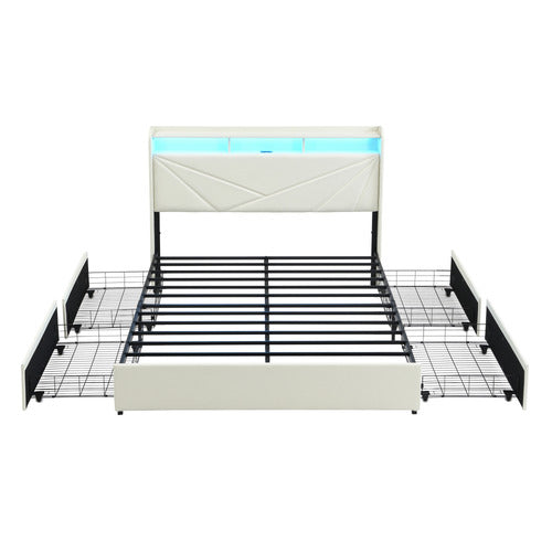 CASSINGTON HOME WINSTED UPHOLSTERED BED WITH LED AND DRAWERS