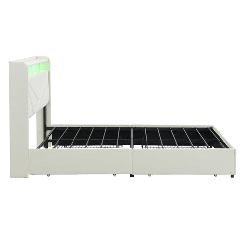 CASSINGTON HOME WINSTED UPHOLSTERED BED WITH LED AND DRAWERS