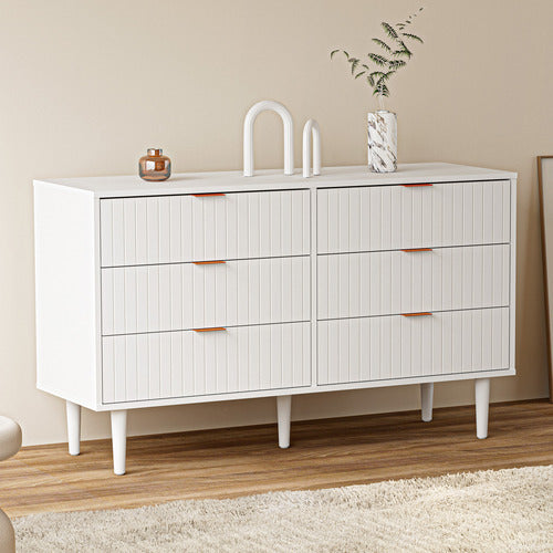 LIVING FUSION YLONA 6 DRAWER RIBBED CHEST