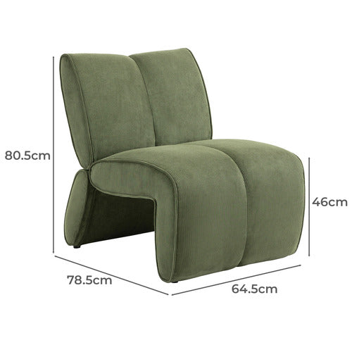 EVIE HOME ZAIN CORDUROY ACCENT CHAIR