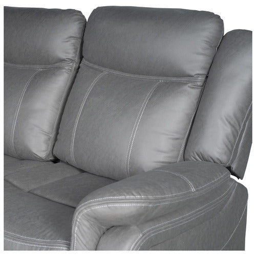 SOUTHERN STYLERS ARIA 3 SEATER FAUX LEATHER RECLINER SOFA