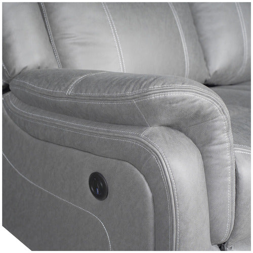 SOUTHERN STYLERS ARIA 3 SEATER FAUX LEATHER RECLINER SOFA