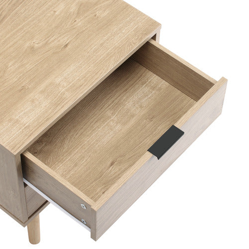 NATURAL LARS 2 DRAWER BEDSIDE TABLE