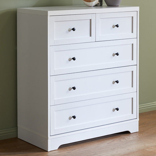 LIVING FUSION WHITE AURORA 5 DRAWER CHEST