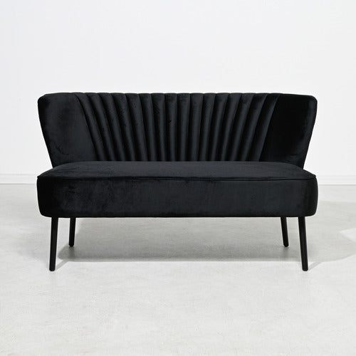 BROOKLYN AND BELLA BLACK 2 SEATER SOFA
