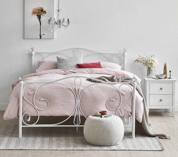 RAWSON & CO WHITE CLASSIC SOPHIE METAL BED FRAME