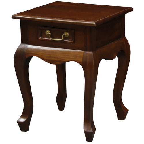 LA VERDE QUEEN ANN 1 DRAWER BEDSIDE TABLE