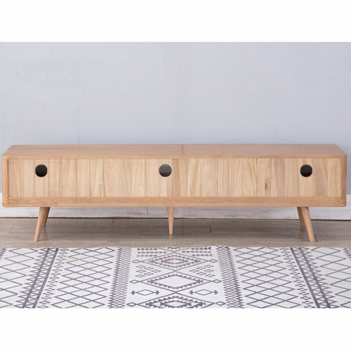 200CM EDEN SOLID AMERICAN OAK TV UNIT