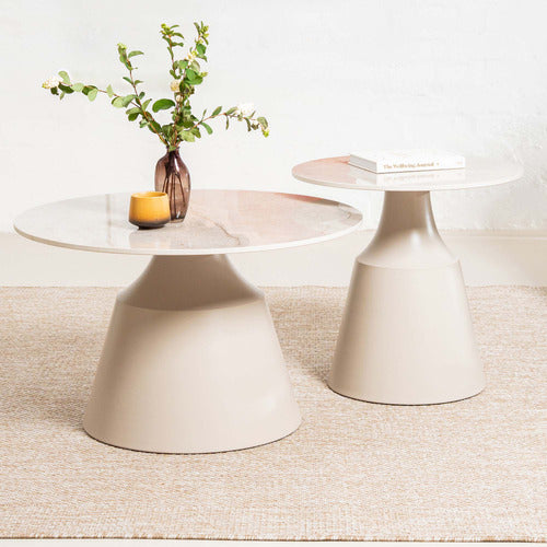 KEYS ROAD DESIGNS 2 PIECE SHARA CERAMIC COFFEE TABLE SET