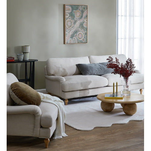 NATURAL DORSET 3 SEATER SOFA