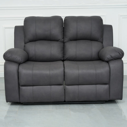 BY DESIGNS RIVOIRE 2 SEATER MANUAL RECLINER SOFA
