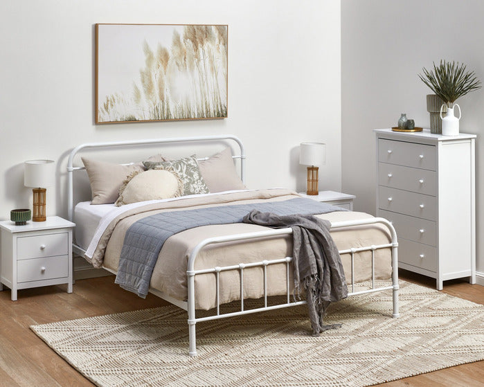 WHITE NOOSA 5 DRAWER CHEST