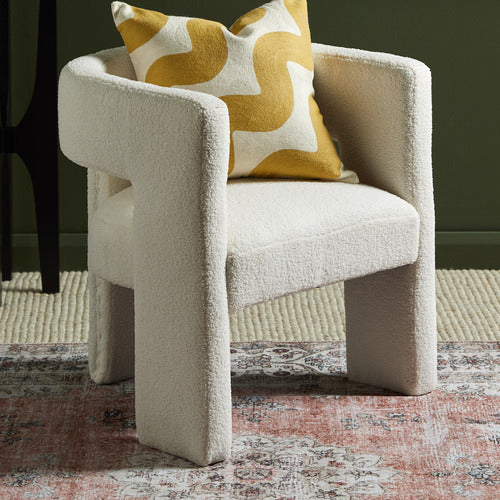 POMAIRE 3 LEGGED BOUCLE OCCASIONAL CHAIR