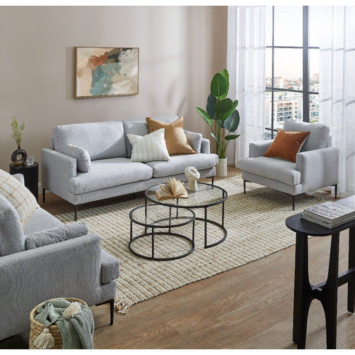 HARRY 3 SEATER UPHOLSTERED SOFA
