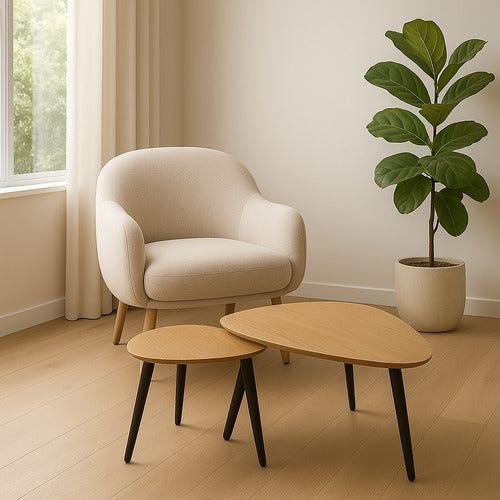EXQUISITE LIVING 2 PIECE AMATO NESTING COFFEE TABLE SET