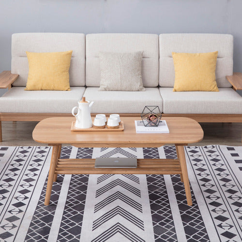 OSCAR OAK COFFEE TABLE WITH SHELF