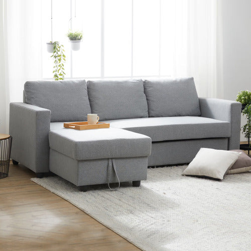 SOUTHERN STYLERS GREY YARRA 3 SEATER SOFA BED