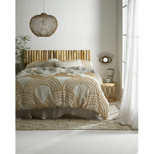 ESTUDIO FURNITURE 2 PIECE LOOP RATTAN COFFEE & SIDE TABLE SET