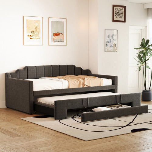HAVEN COVE FURNITURE DEIDARA QUEEN DAYBED WITH TRUNDLE & STORAGE