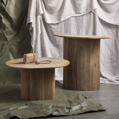 ANIKA ROUND MANGO WOOD COFFEE TABLE