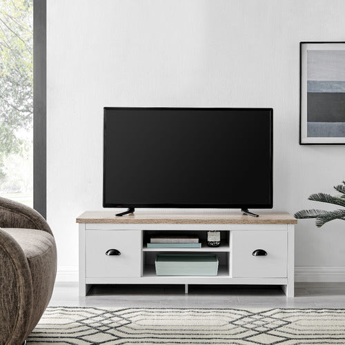 CORE LIVING WHITE & NATURAL EAST HASTINGS ENTERTAINMENT UNIT