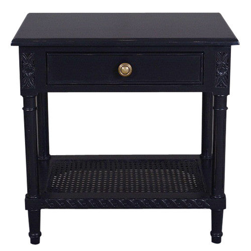 ELEGANT DESIGNS BLACK SANTA MARIA BEDSIDE TABLE