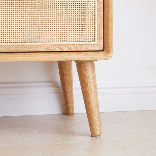 MODERN COLLECTIVE ENZO AMERICAN OAK WOOD BEDSIDE TABLE