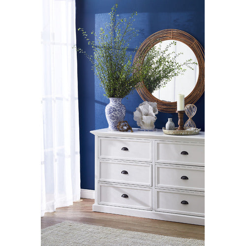 WHITE HAMPTONS 6 DRAWER CHEST
