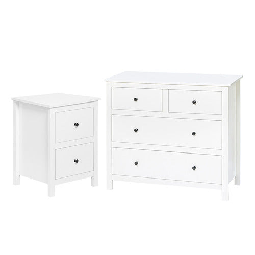 YORK STREET 2 PIECE FRANCO CHEST OF DRAWERS & BEDSIDE TABLE SET
