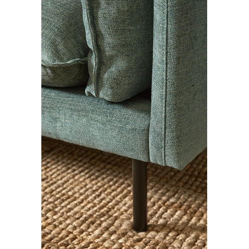 OCEAN GREEN BELLAMY 3 SEATER SOFA WITH CHAISE
