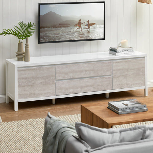 180CM WHITEWASH KINGSCLIFF TV UNIT