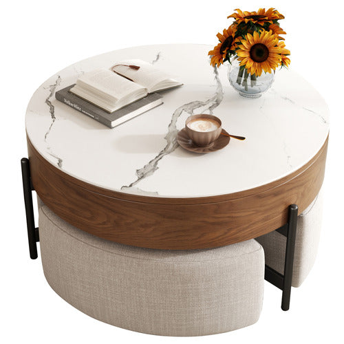 SHIRLEY LANE FURNITURE 4 PIECE ABUELA OTTOMAN & COFFEE TABLE SET