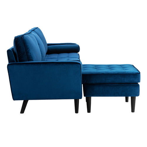 STOCKHOLM VELVET REVERSIBLE CHAISE SOFA