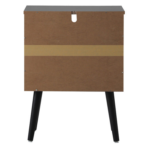 LIVING FUSION BLACK ERIN BEDSIDE TABLE