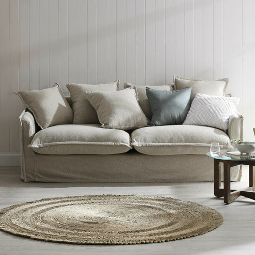HYDE PARK HOME CUMULUS PREMIUM 3 SEATER COTTON SLIPCOVER SOFA