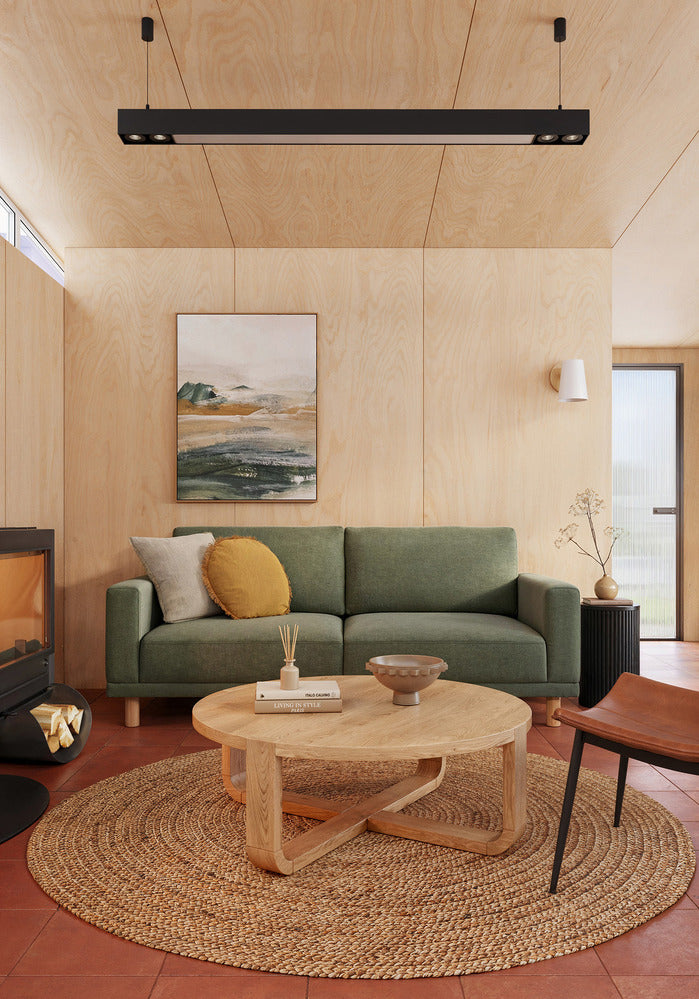 100CM ASPYN OAK WOOD COFFEE TABLE