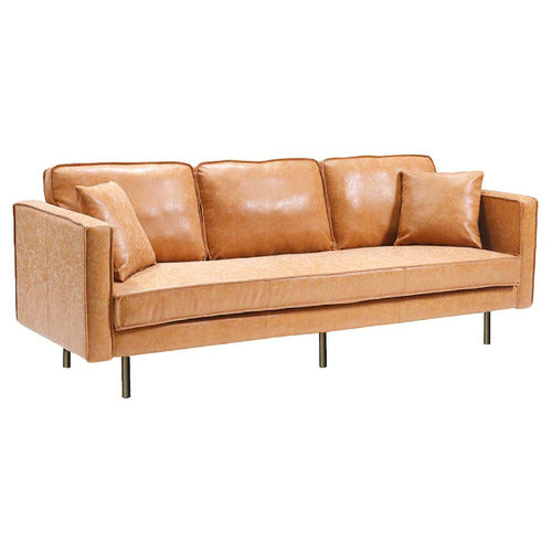 MIKASA FURNITURE COOGEE 3 SEATER FAUX LEATHER SOFA