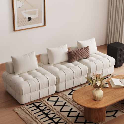 EVER DREAMING LIVING ELLA 76CM BOUCLE LOUNGE CHAIRS (SET OF 3)