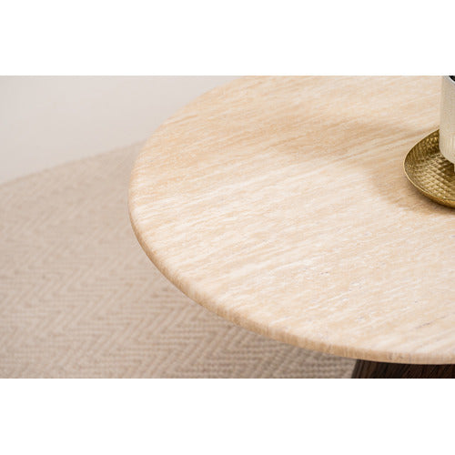 KEYS ROAD DESIGNS THEIA TRAVERTINE-LOOK COFFEE TABLE