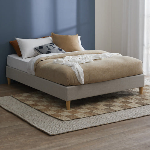 OAT WHITE CHARLOTTE BED BASE