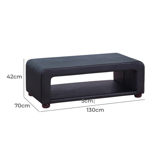 SOUTHERN STYLERS FARIS FAUX LEATHER COFFEE TABLE