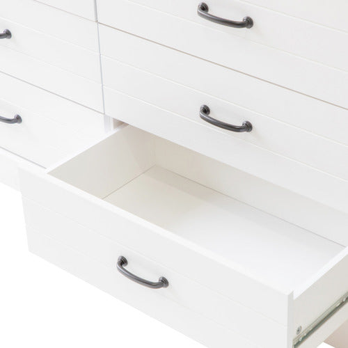 WEST VALLEY INTERIORS WHITE HAMPTONS 6 DRAWER CHEST