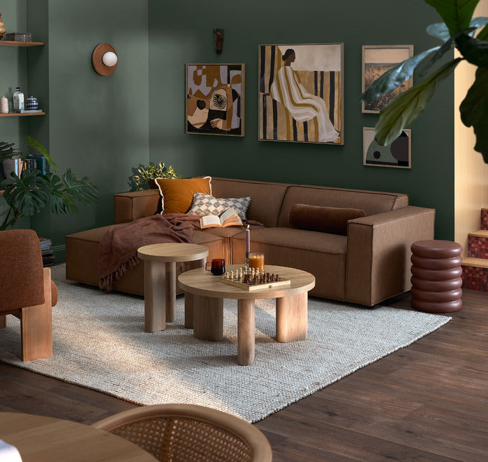 RUSSO 3 SEATER FAUX LEATHER SOFA