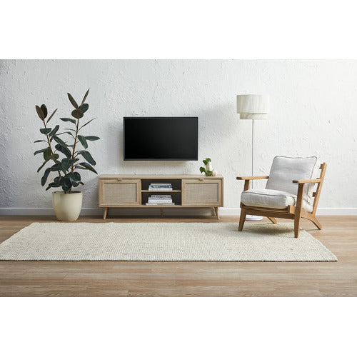 NATURALLY PROVINICIAL COILA SOLID OAK & LINEN LEISURE ARMCHAIR