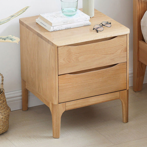 MODERN COLLECTIVE THEA AMERICAN OAK WOOD BEDSIDE TABLE