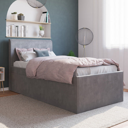 RAWSON & CO SELINA VELVET KING SINGLE BED WITH TRUNDLE
